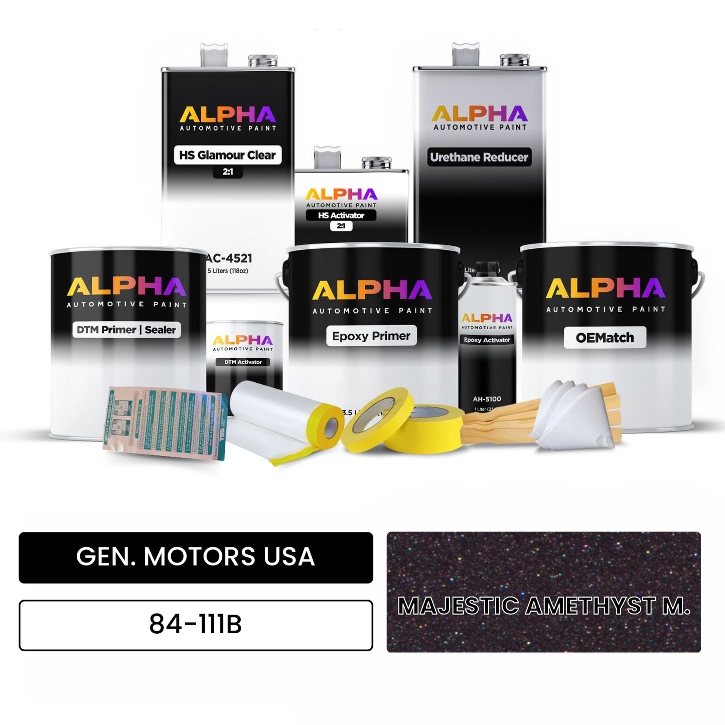 GEN. MOTORS USA MAJESTIC AMETHYST M. 84-111B OEMatch Vehicle Paint Kit