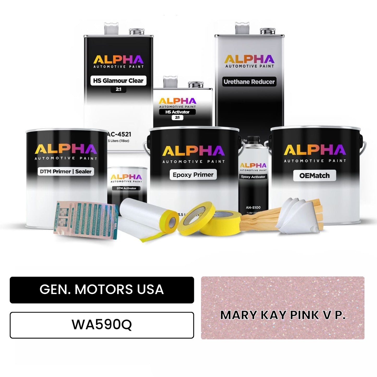 GEN. MOTORS USA MARY KAY PINK V P. WA590Q OEMatch Vehicle Paint Kit