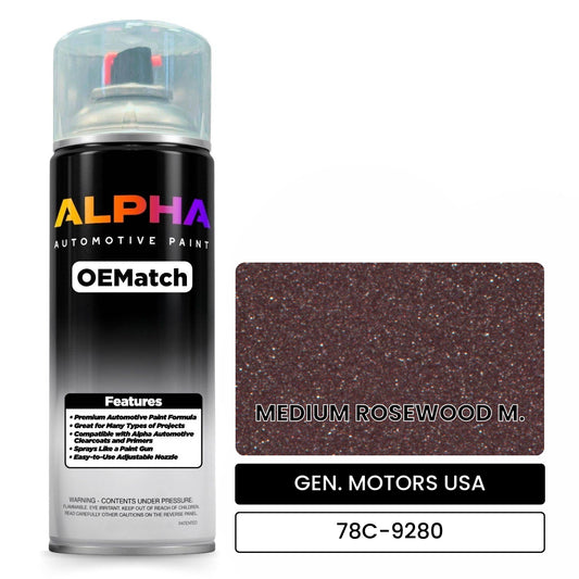 GEN. MOTORS USA MEDIUM ROSEWOOD M. 78C-9280 OEMatch Spraycan