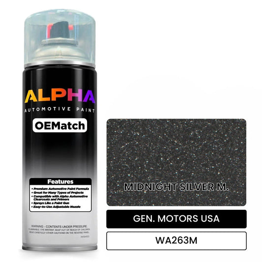 GEN. MOTORS USA MIDNIGHT SILVER M. WA263M OEMatch Spraycan