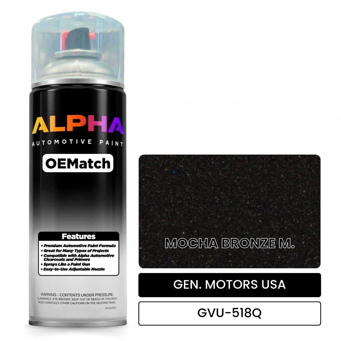 GEN. MOTORS USA MOCHA BRONZE M. GVU-518Q OEMatch Spraycan