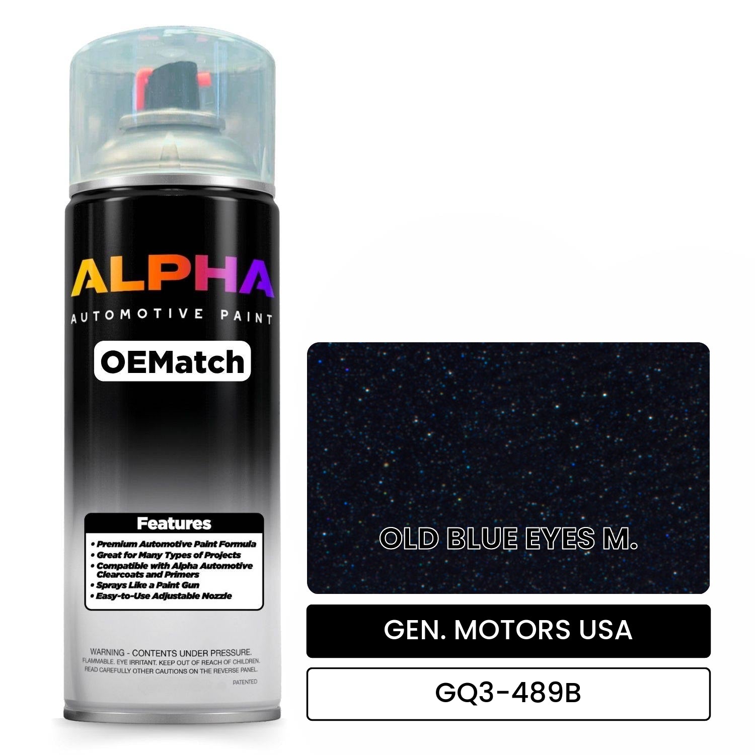 GEN. MOTORS USA OLD BLUE EYES M. GQ3-489B OEMatch Spraycan