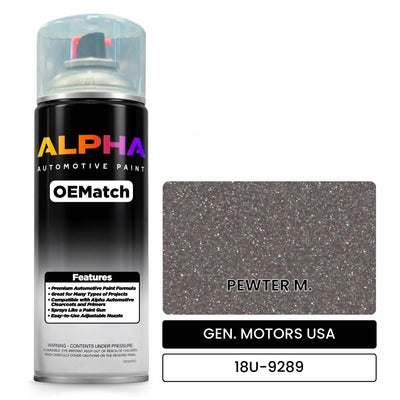 GEN. MOTORS USA PEWTER M. 18U-9289 | OEMatch Automotive Spraycan