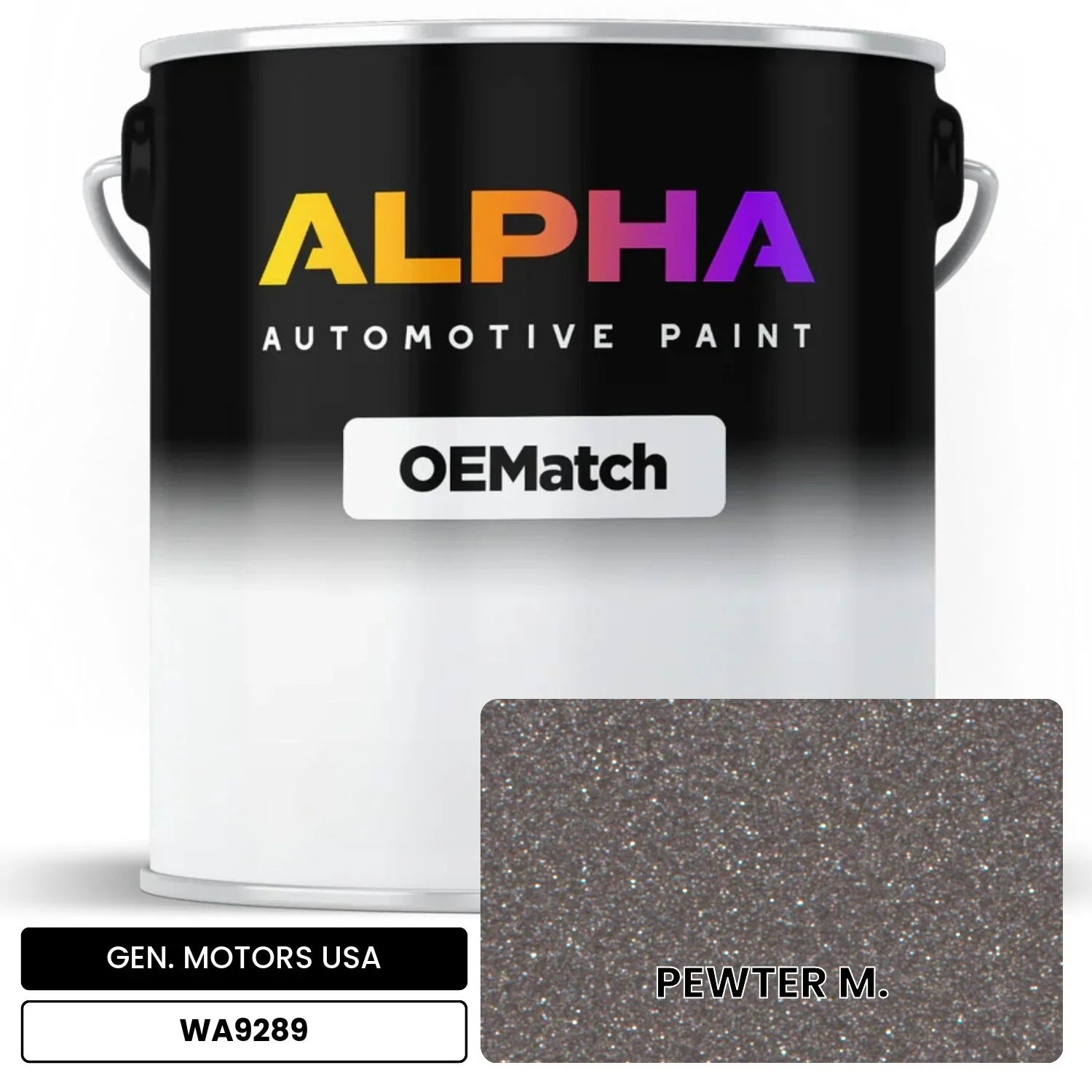 GEN. MOTORS USA PEWTER M. WA9289 OEMatch Basecoat