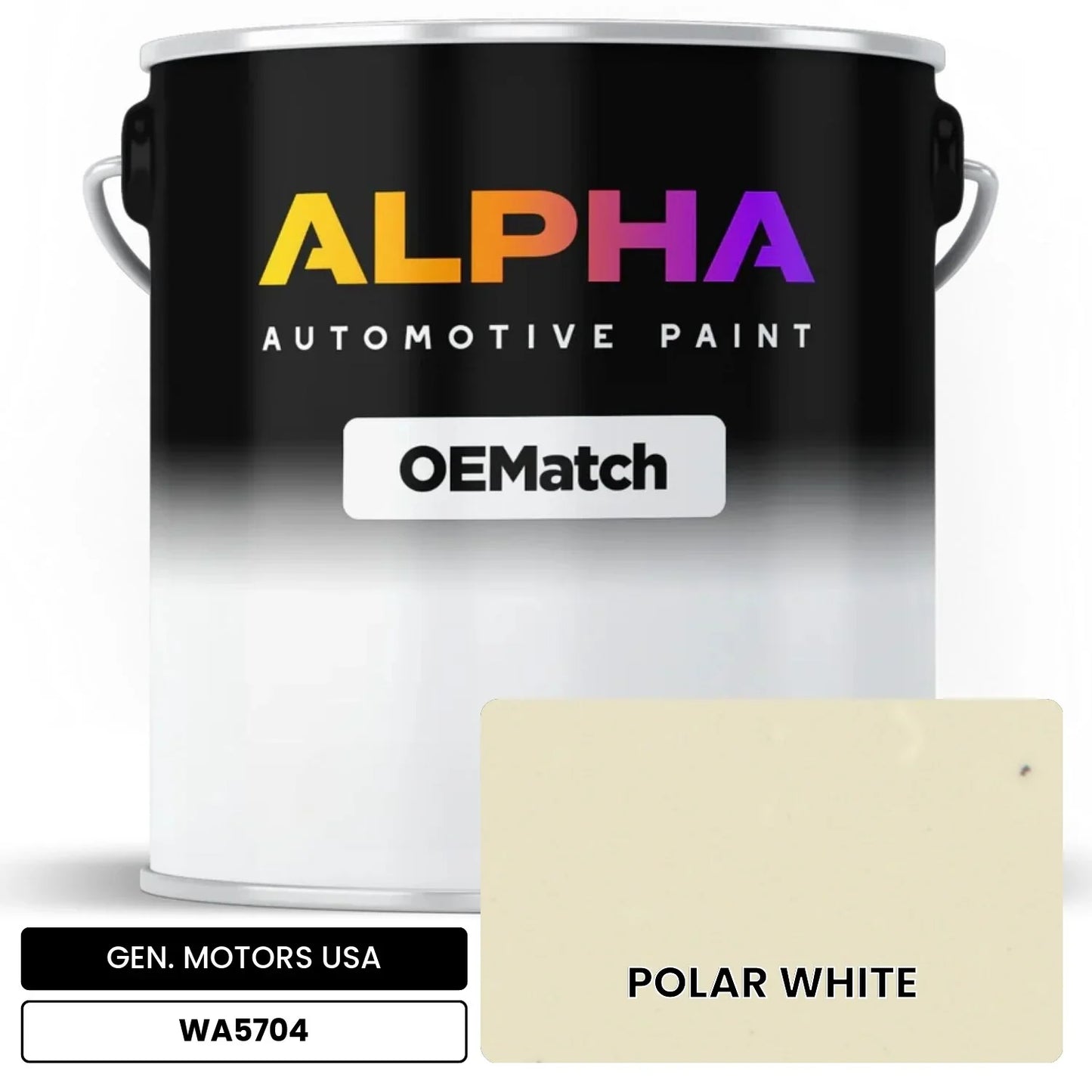 GEN. MOTORS USA POLAR WHITE WA5704 OEMatch Basecoat