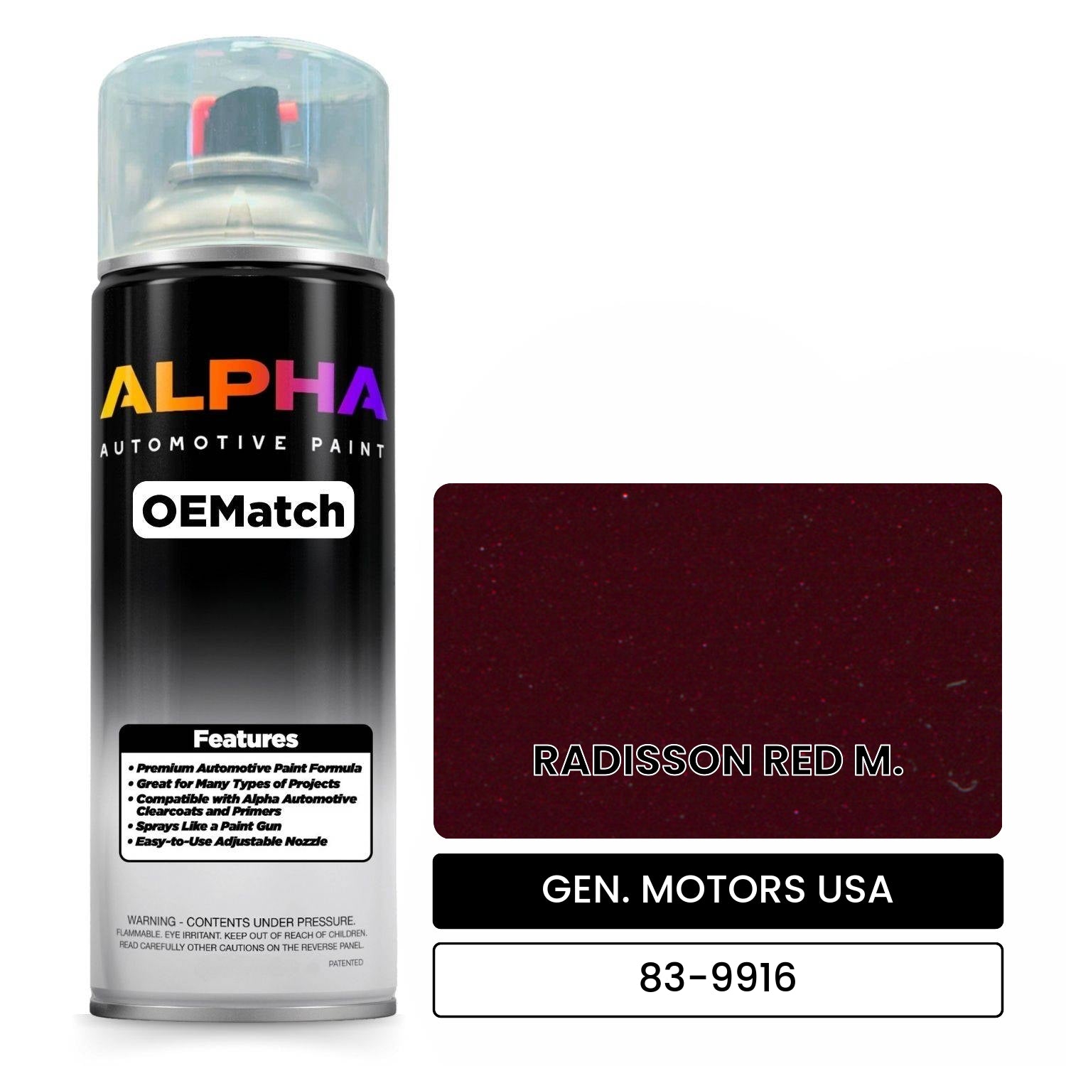 GEN. MOTORS USA RADISSON RED M. 83-9916 OEMatch Spraycan