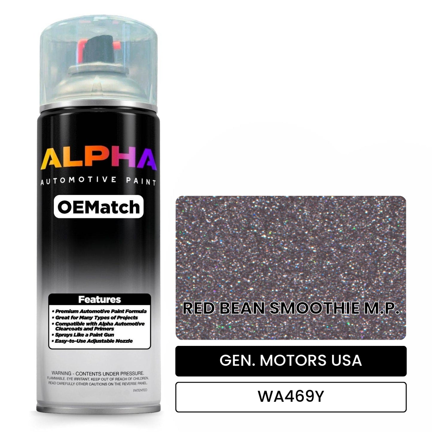 GEN. MOTORS USA RED BEAN SMOOTHIE M.P. WA469Y OEMatch Spraycan