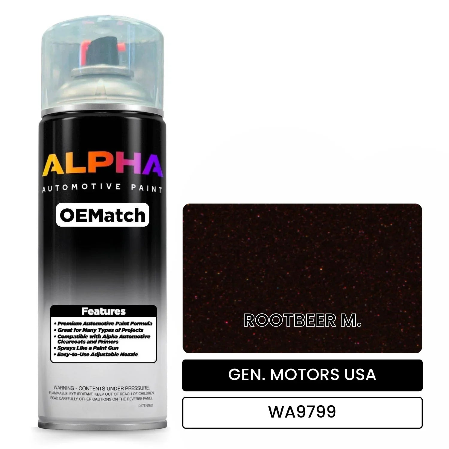 GEN. MOTORS USA ROOTBEER M. WA9799 OEMatch Spraycan