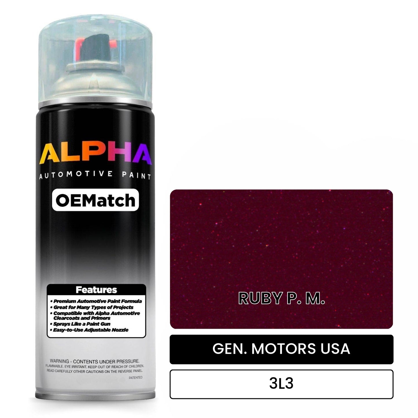 GEN. MOTORS USA RUBY P. M. 3L3 OEMatch Spraycan