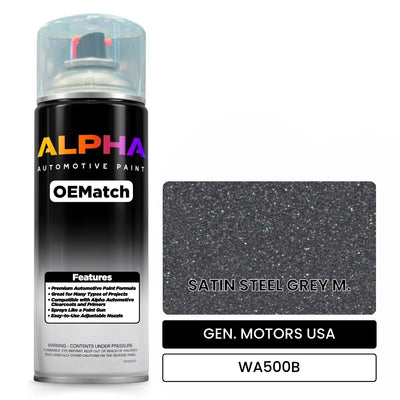 GEN. MOTORS USA SATIN STEEL GREY M. WA500B | OEMatch Automotive Spraycan