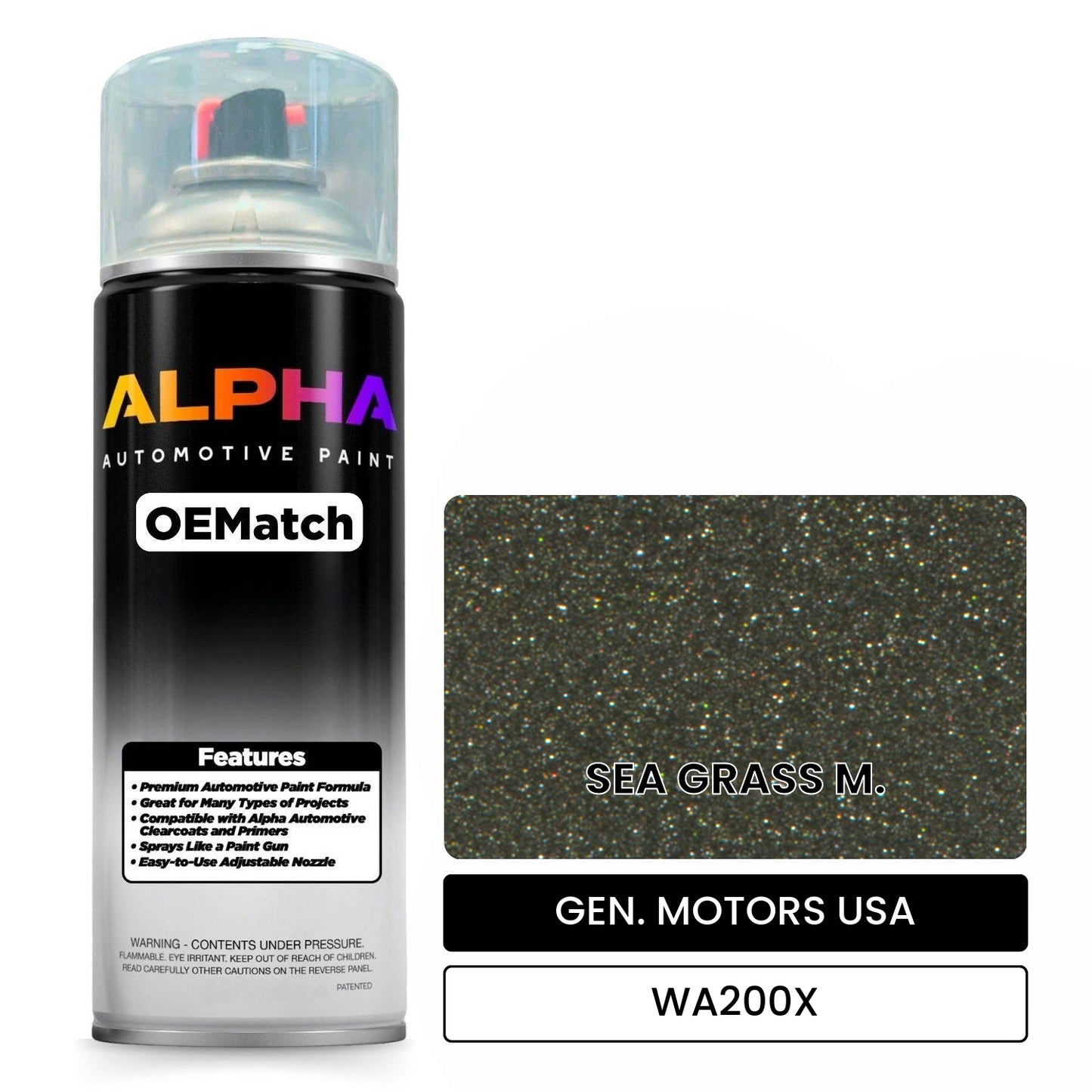 GEN. MOTORS USA SEA GRASS M. WA200X OEMatch Spraycan