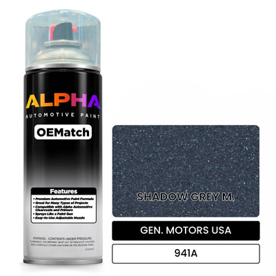 GEN. MOTORS USA SHADOW GREY M. 941A | OEMatch Automotive Spraycan