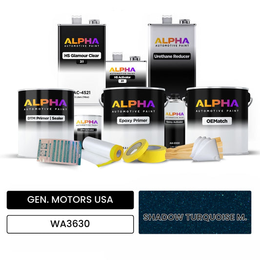 GEN. MOTORS USA SHADOW TURQUOISE M. WA3630 OEMatch Vehicle Paint Kit