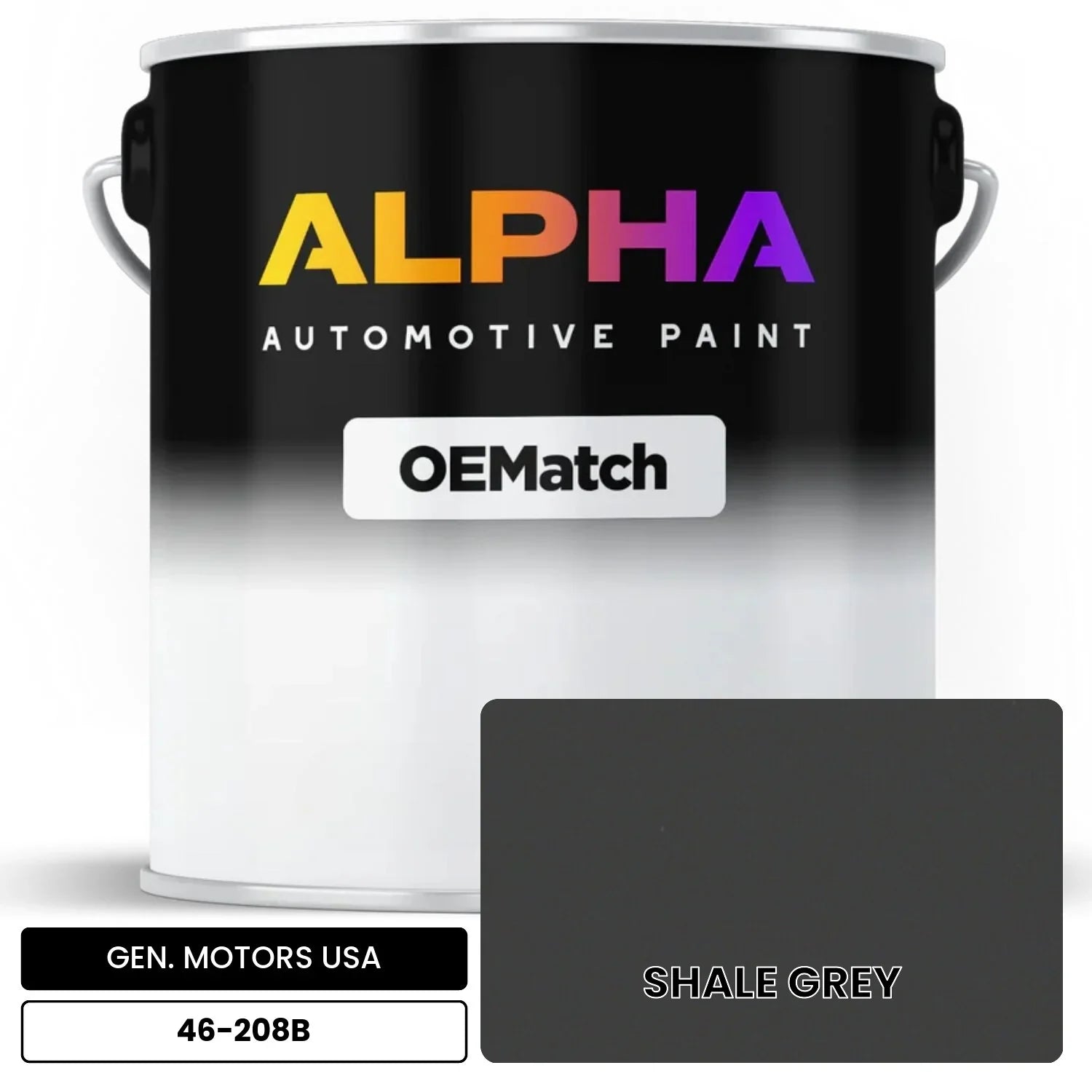 GEN. MOTORS USA SHALE GREY 46-208B OEMatch Basecoat
