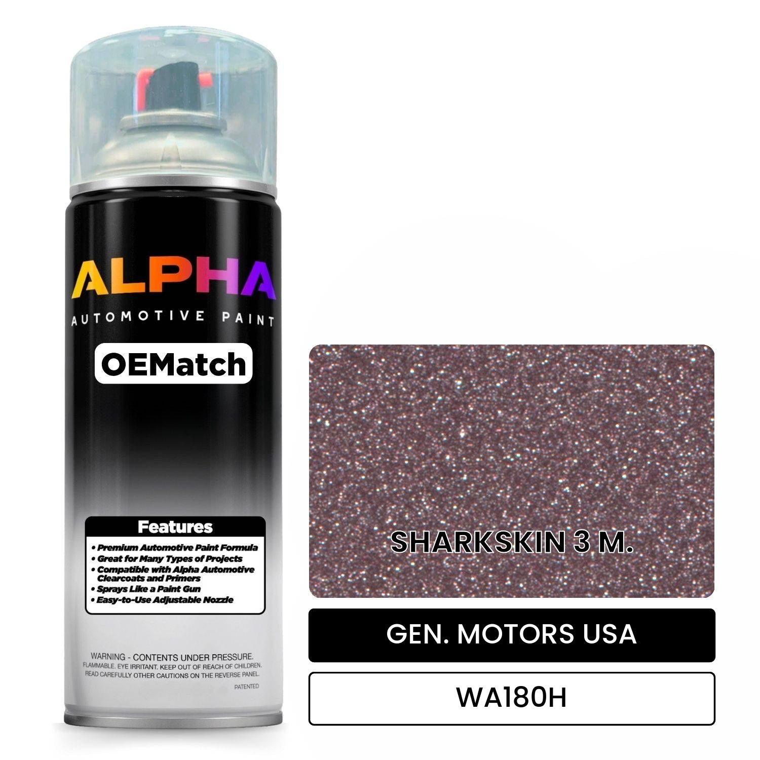 GEN. MOTORS USA SHARKSKIN 3 M. WA180H OEMatch Spraycan