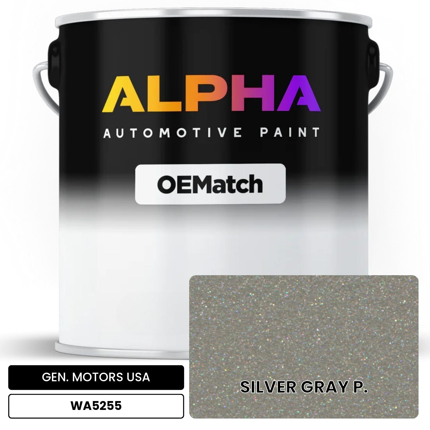 GEN. MOTORS USA SILVER GRAY P. WA5255 OEMatch Basecoat