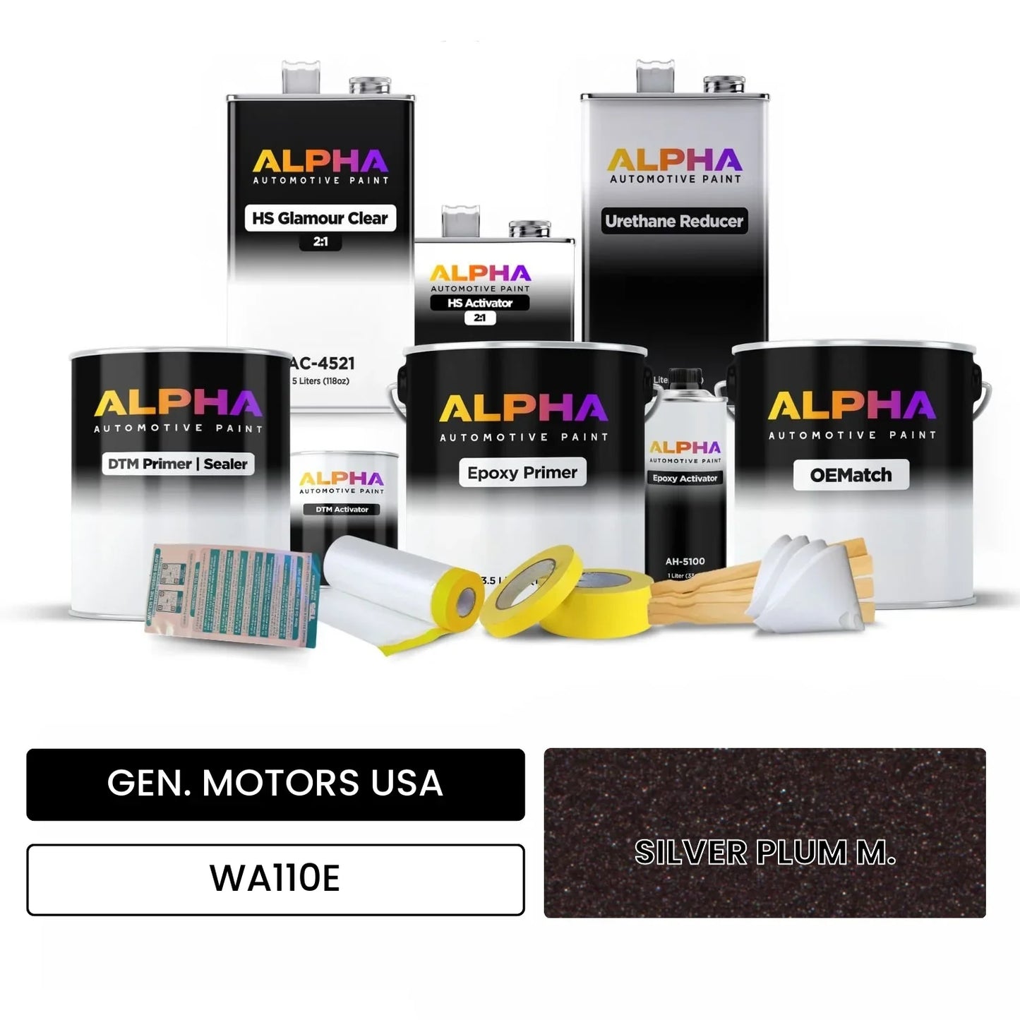 GEN. MOTORS USA SILVER PLUM M. WA110E OEMatch Vehicle Paint Kit
