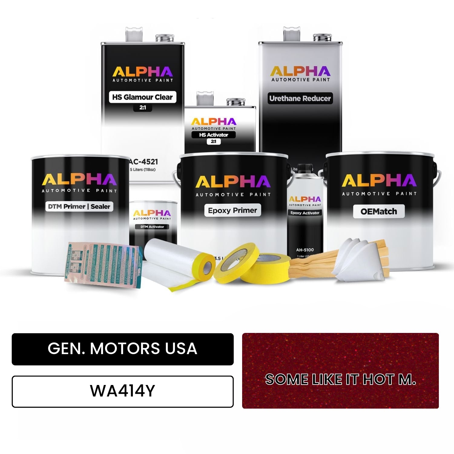 GEN. MOTORS USA SOME LIKE IT HOT M. WA414Y OEMatch Vehicle Paint Kit