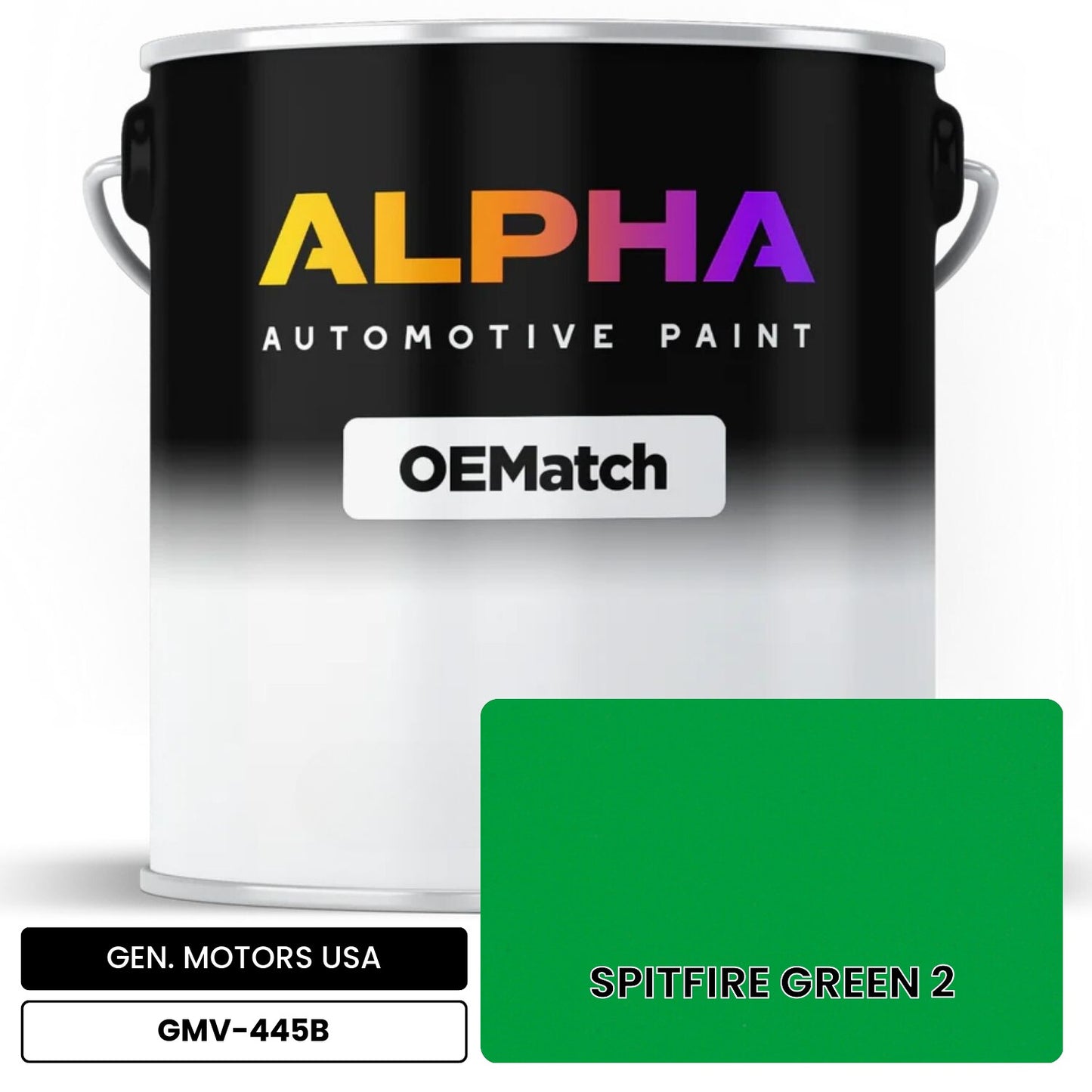 GEN. MOTORS USA SPITFIRE GREEN 2 GMV-445B OEMatch Basecoat