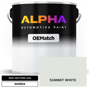 GEN. MOTORS USA SUMMIT WHITE WA8624 | OEMatch Automotive Basecoat