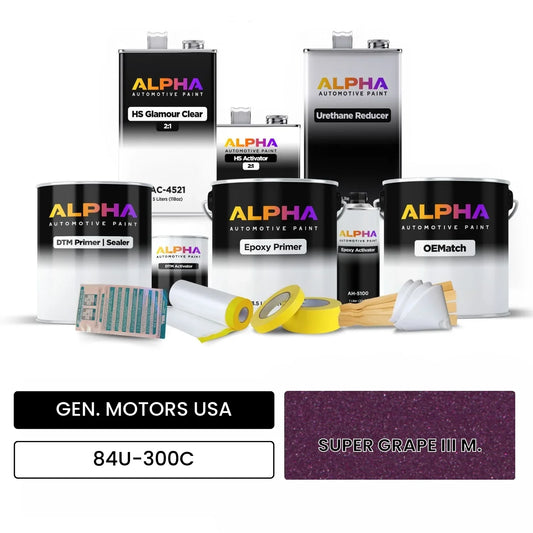 GEN. MOTORS USA SUPER GRAPE III M. 84U-300C OEMatch Vehicle Paint Kit