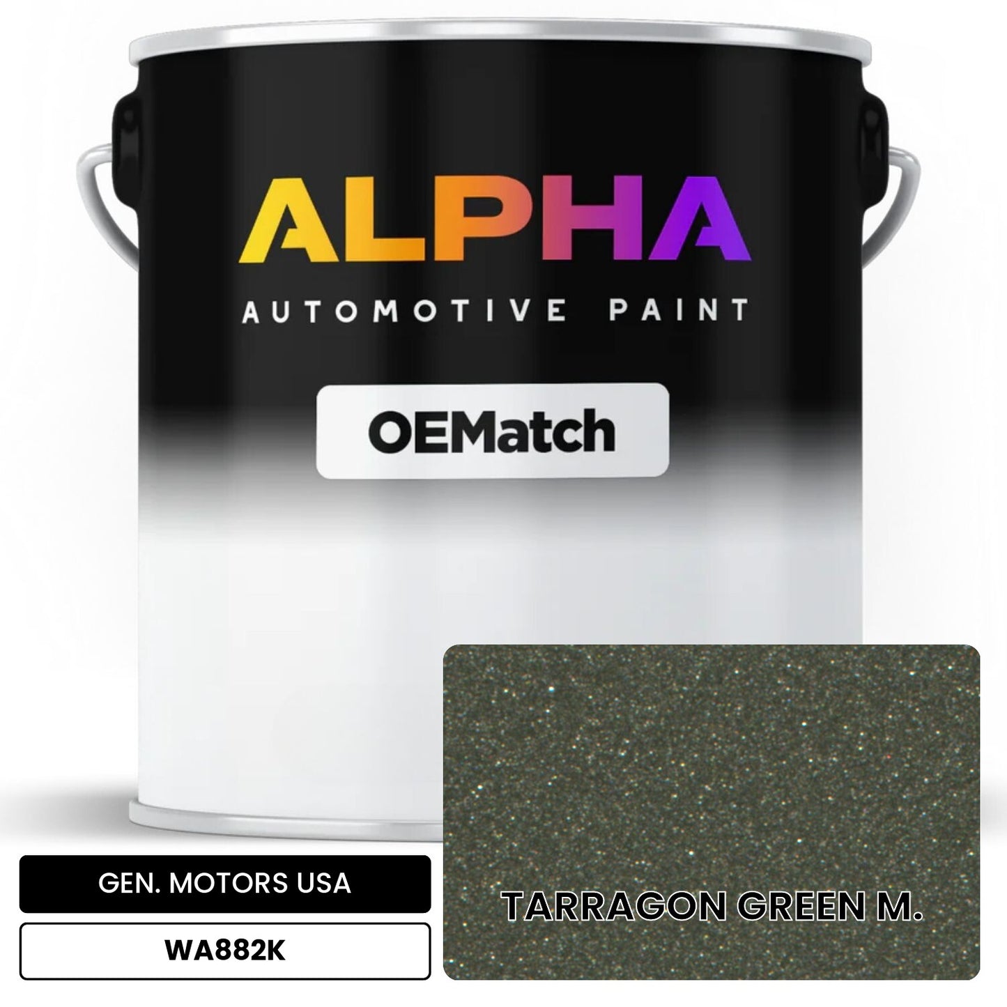 GEN. MOTORS USA TARRAGON GREEN M. WA882K OEMatch Basecoat