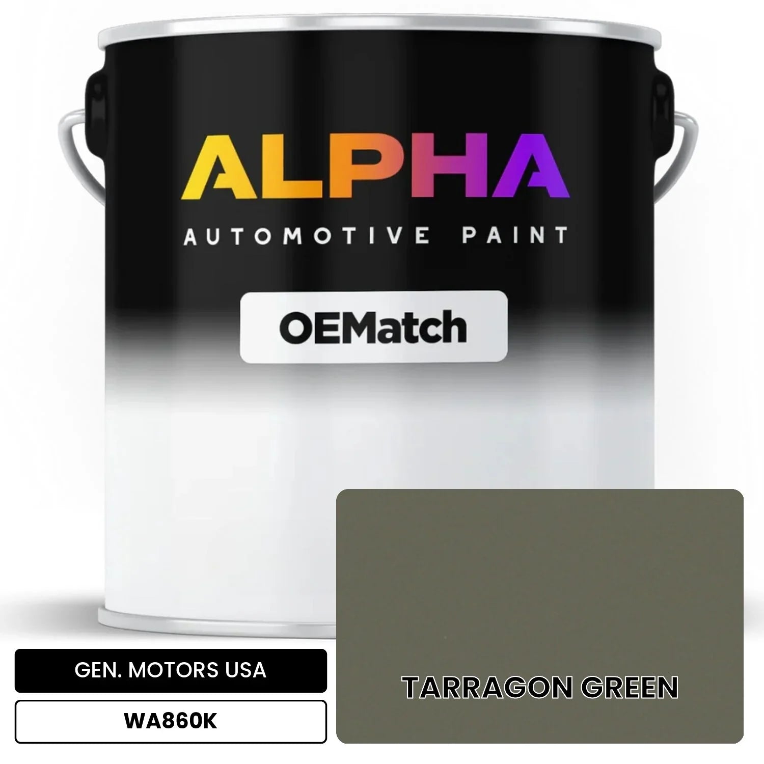 GEN. MOTORS USA TARRAGON GREEN WA860K OEMatch Basecoat