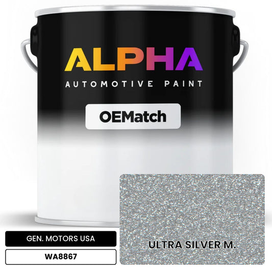 GEN. MOTORS USA ULTRA SILVER M. WA8867 OEMatch Basecoat