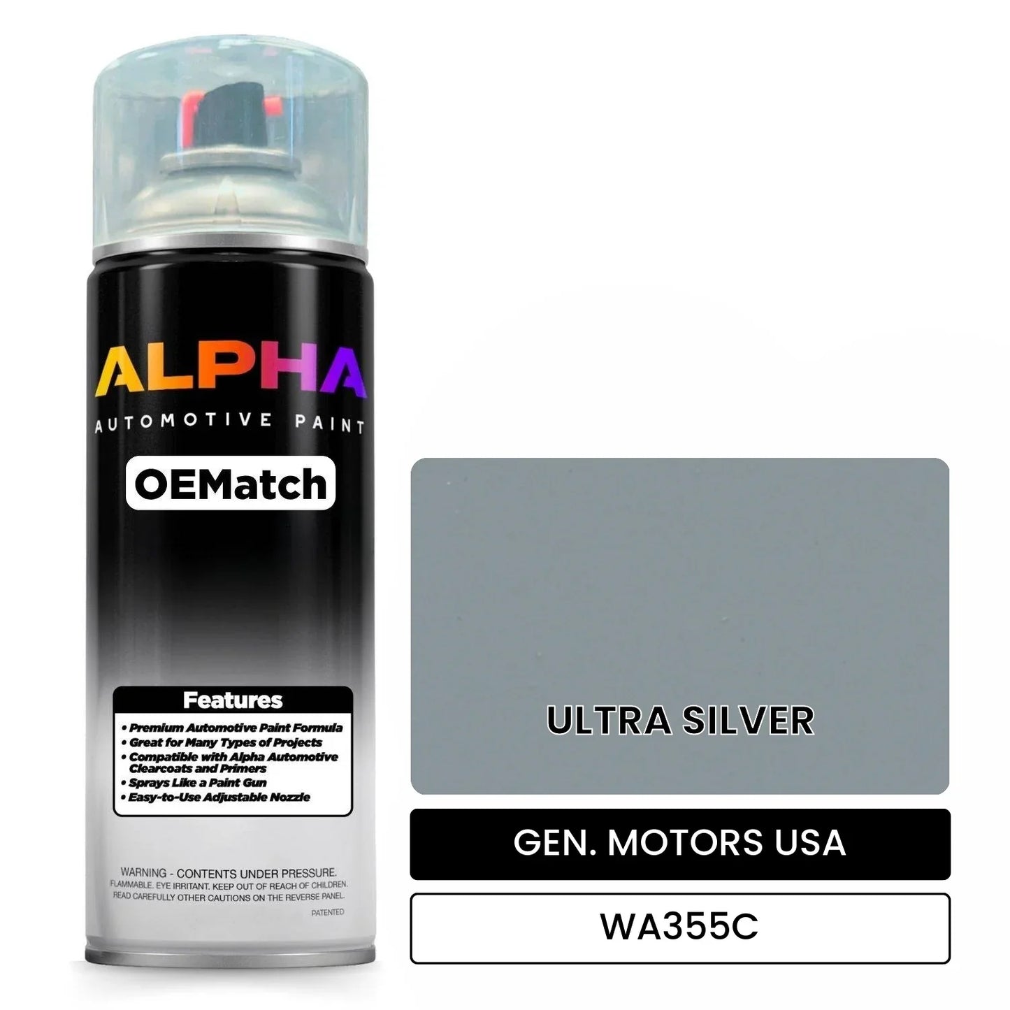 GEN. MOTORS USA ULTRA SILVER WA355C OEMatch Spraycan