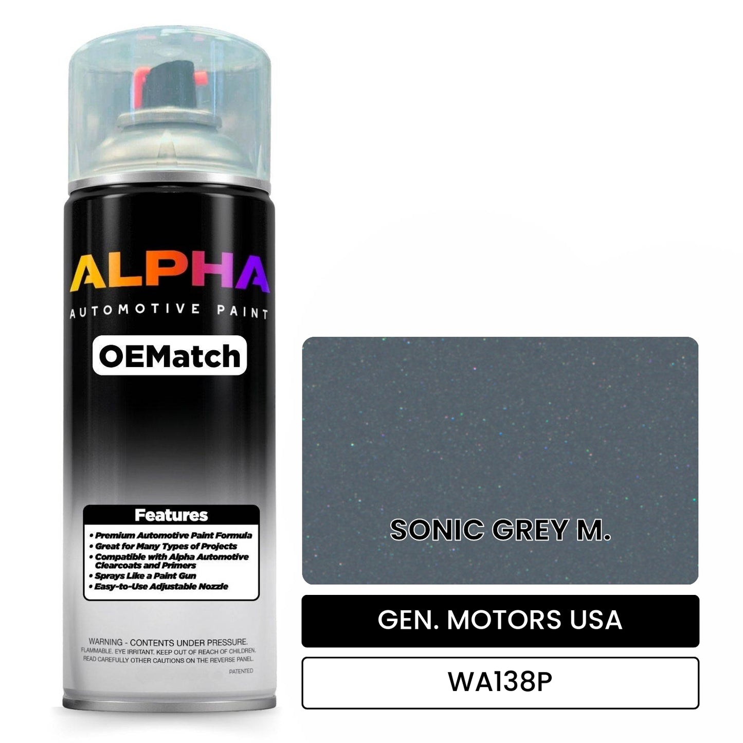 GEN. MOTORS USA SONIC GREY M. WA138P OEMatch Spraycan