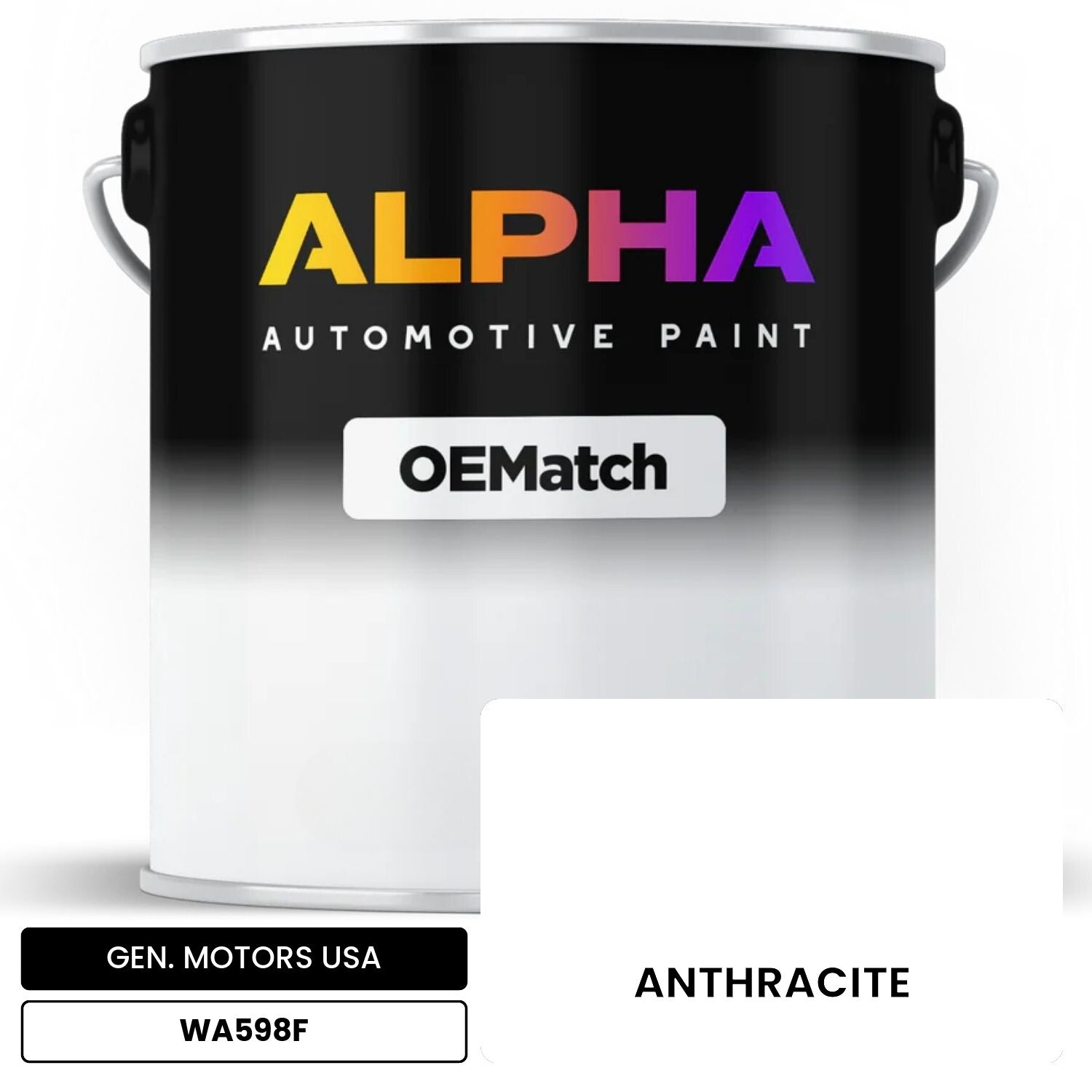GEN. MOTORS USA ANTHRACITE WA598F OEMatch Basecoat