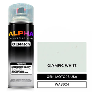 GEN. MOTORS USA OLYMPIC WHITE WA8624 | OEMatch Automotive Spraycan