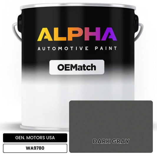GEN. MOTORS USA DARK GRAY WA9780 OEMatch Basecoat