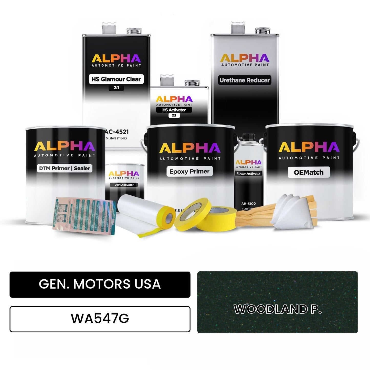GEN. MOTORS USA WOODLAND P. WA547G OEMatch Vehicle Paint Kit