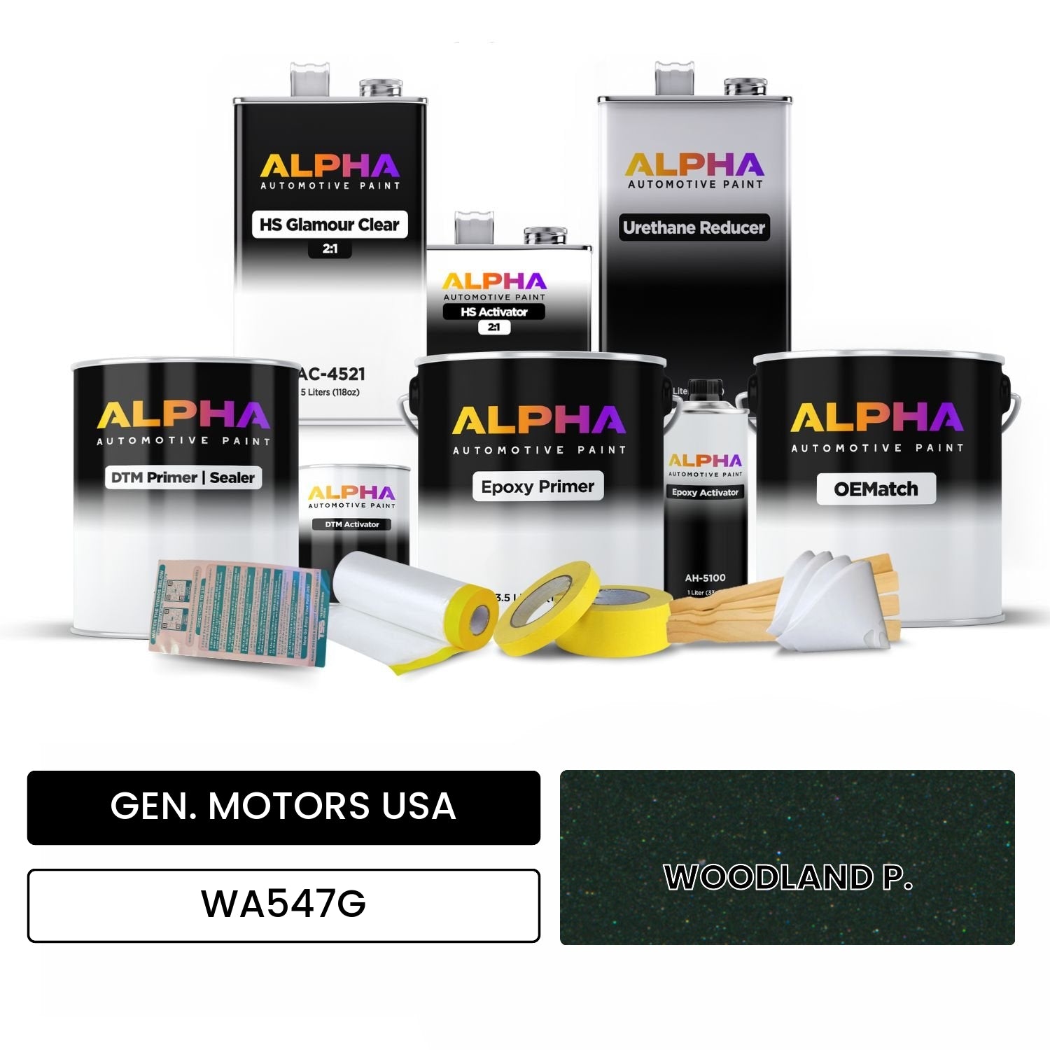 GEN. MOTORS USA WOODLAND P. WA547G OEMatch Vehicle Paint Kit