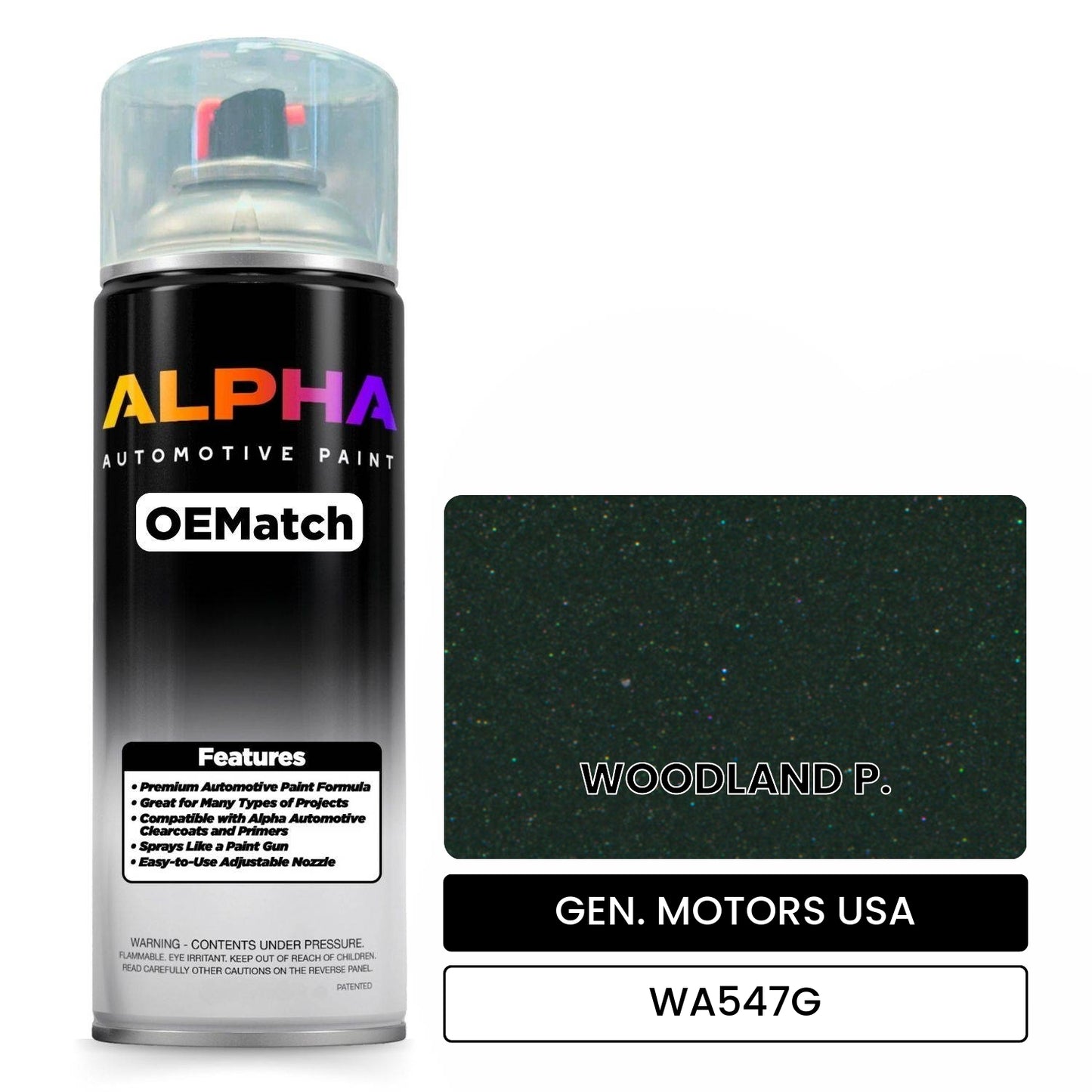 GEN. MOTORS USA WOODLAND P. WA547G OEMatch Spraycan