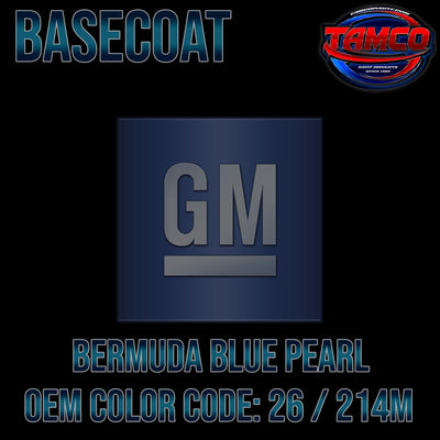 GM Bermuda Blue Pearl | 26 / 214M | 2005-2008 | OEM Basecoat - The Spray Source - Tamco Paint Manufacturing