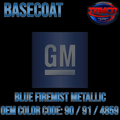 GM Blue Firemist Metallic | 90 / 91 / 4859 | 1976-1978 | OEM Basecoat - The Spray Source - Tamco Paint Manufacturing