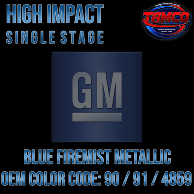 GM Blue Firemist Metallic | 90 / 91 / 4859 | 1976-1978 | OEM High Impact Single Stage - The Spray Source - Tamco Paint Manufacturing
