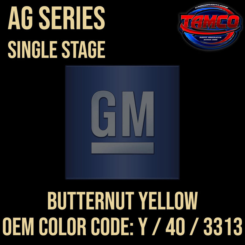 GM Butternut Yellow | Y / 40 / 3313 | 1965-1969 | OEM AG Series Single Stage - The Spray Source - Tamco Paint Manufacturing