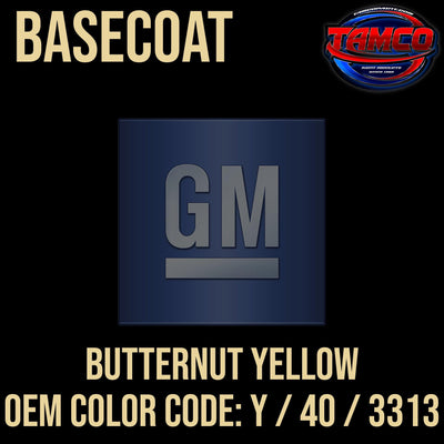 GM Butternut Yellow | Y / 40 / 3313 | 1965-1969 | OEM Basecoat - The Spray Source - Tamco Paint Manufacturing