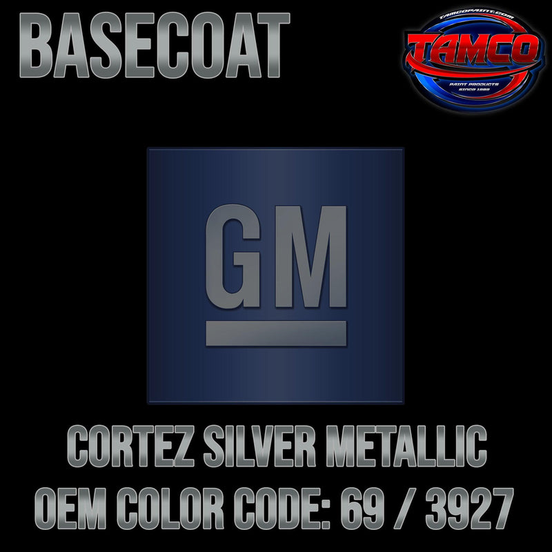 GM Cortez Silver Metallic | 69 / 3927 | 1969-1970 | OEM Basecoat - The Spray Source - Tamco Paint Manufacturing