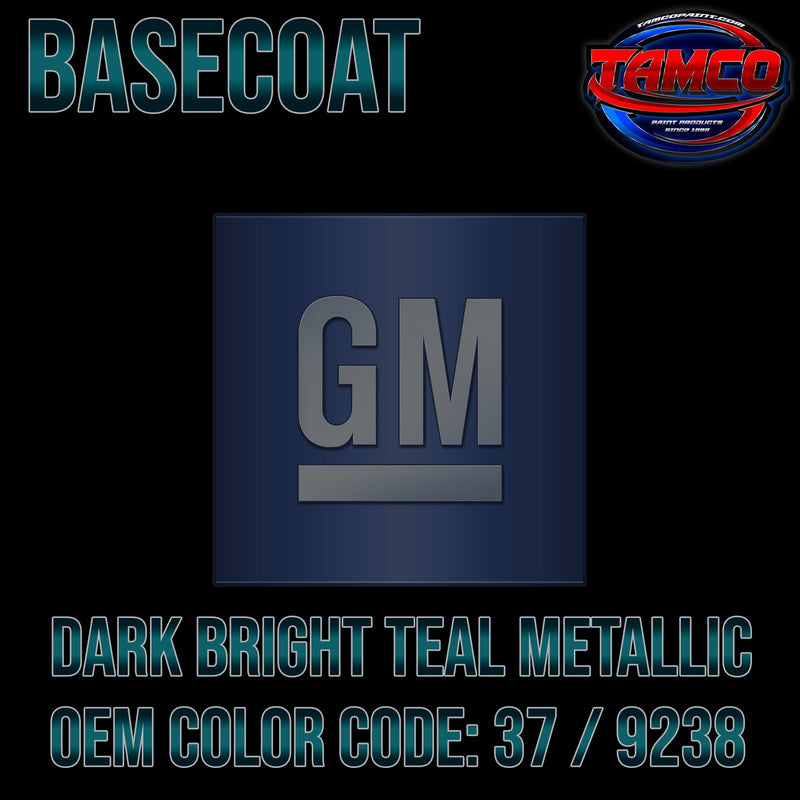 GM Dark Bright Teal Metallic | 37 / 9238 | 1991-1992 | OEM Basecoat - The Spray Source - Tamco Paint Manufacturing