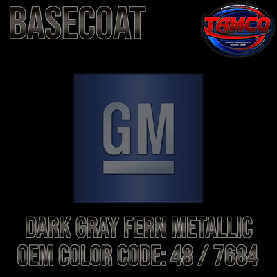 GM Dark Gray Fern Metallic | 48 / 7684 | 1983-1984 | OEM Basecoat - The Spray Source - Tamco Paint Manufacturing