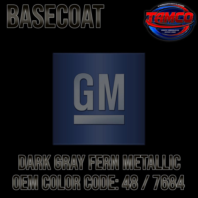 GM Dark Gray Fern Metallic | 48 / 7684 | 1983-1984 | OEM Basecoat - The Spray Source - Tamco Paint Manufacturing