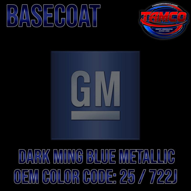 GM Dark Ming Blue Metallic | 25 / 722J | 2002-2022 | OEM Basecoat - The Spray Source - Tamco Paint Manufacturing