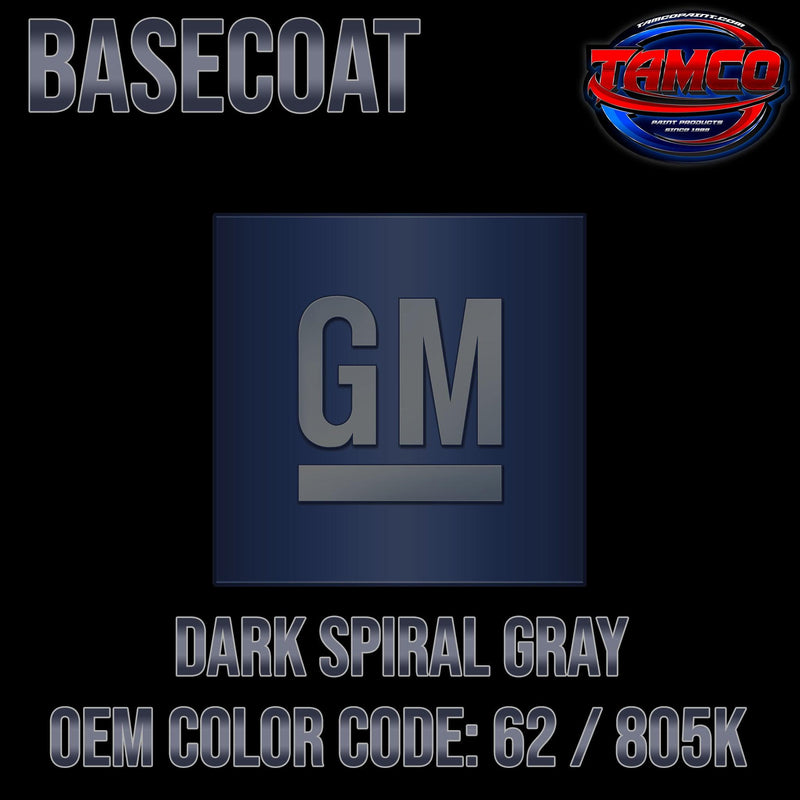 GM Dark Spiral Gray | 62 / 805K | 2003-2007 | OEM Basecoat - The Spray Source - Tamco Paint Manufacturing