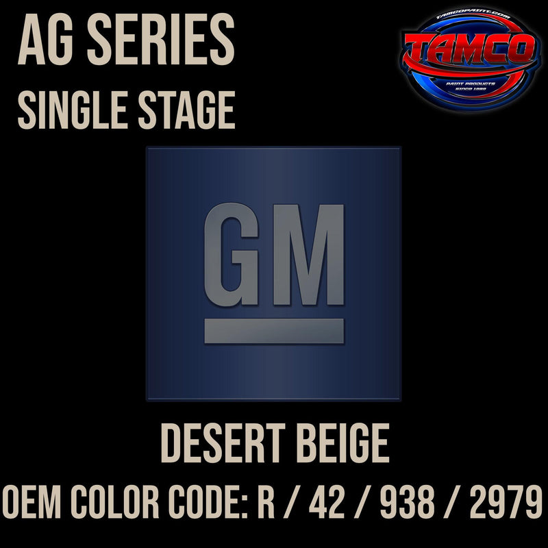 GM Desert Beige | R / 42 / 938 / 2979 | 1962-1968 | OEM AG Series Single Stage - The Spray Source - Tamco Paint Manufacturing