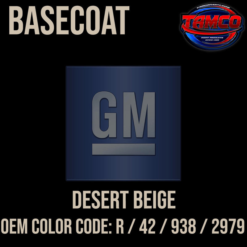 GM Desert Beige | R / 42 / 938 / 2979 | 1962-1968 | OEM Basecoat - The Spray Source - Tamco Paint Manufacturing