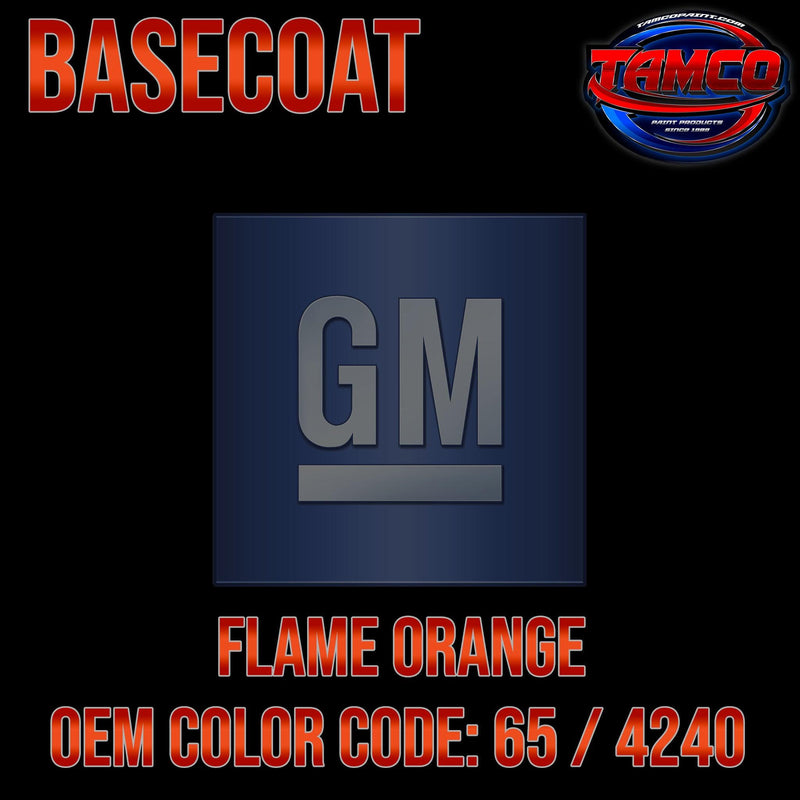 GM Flame Orange | 65 / 4240 | 1972 | OEM Basecoat - The Spray Source - Tamco Paint Manufacturing